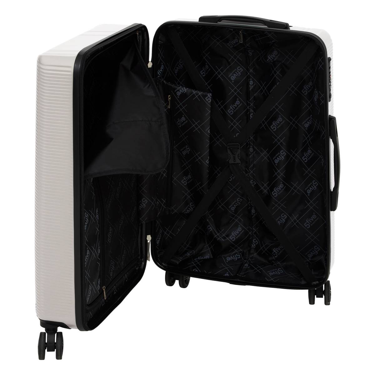 Lot de 3 valises 8 roues, h.77/67/55 cm, argile