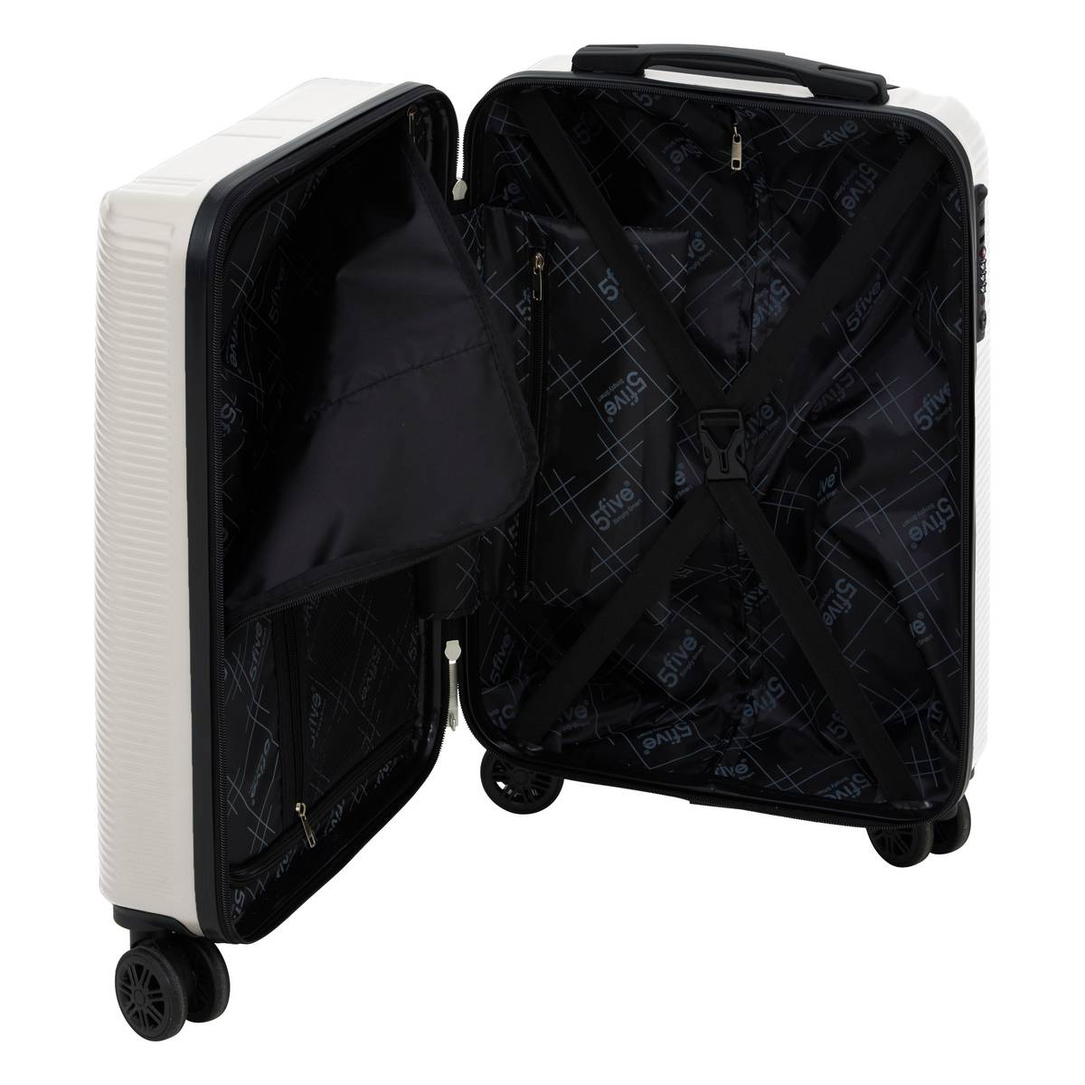 Lot de 3 valises 8 roues, h.77/67/55 cm, argile