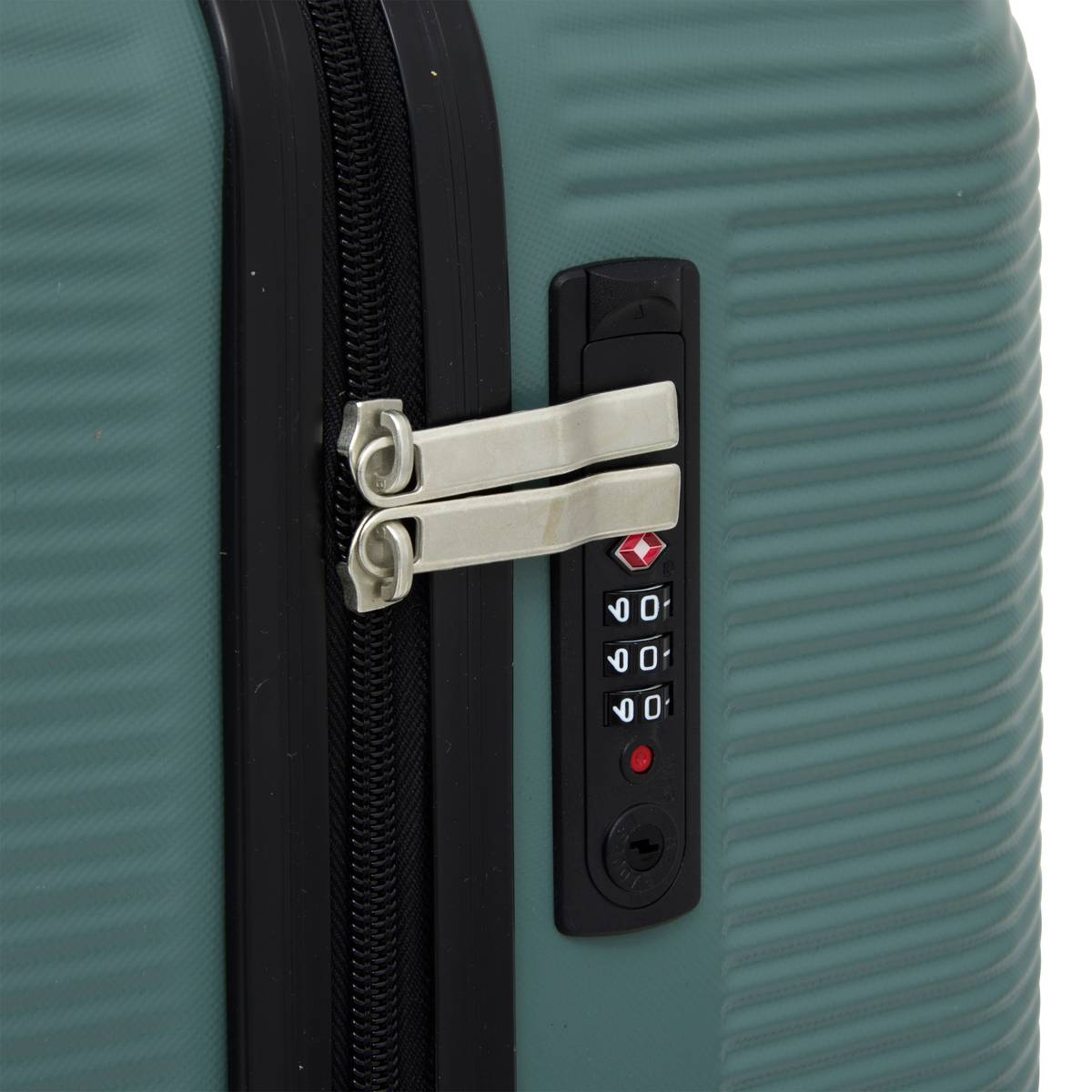 Lot de 3 valises 8 roues, h.77/67/55 cm, vert 