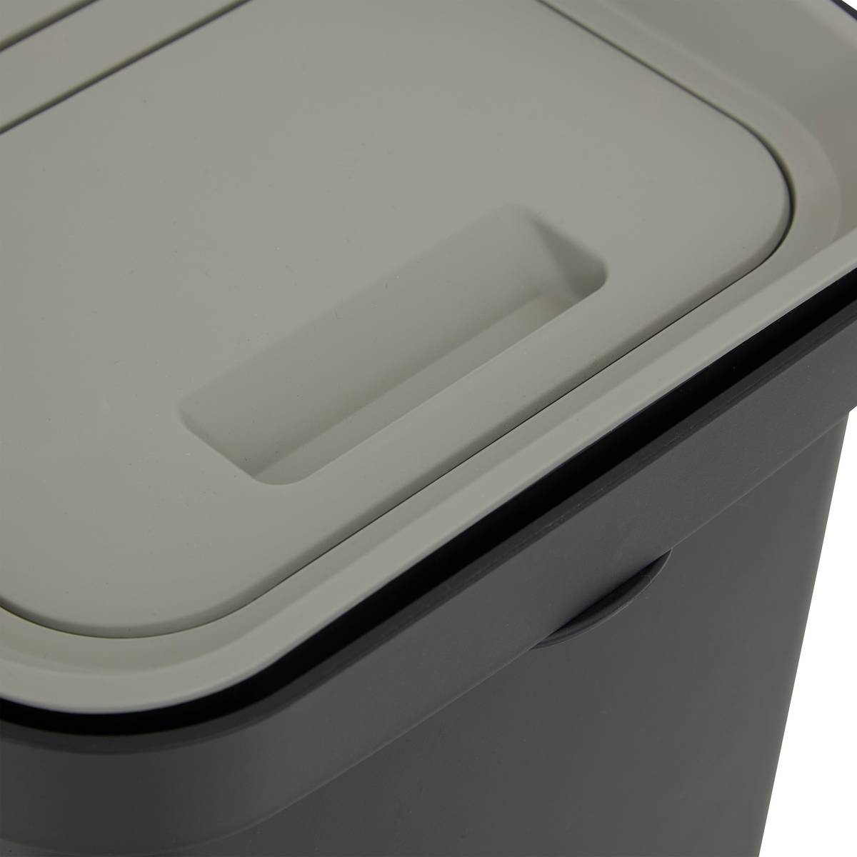 Poubelle de recyclage, 36l, noir