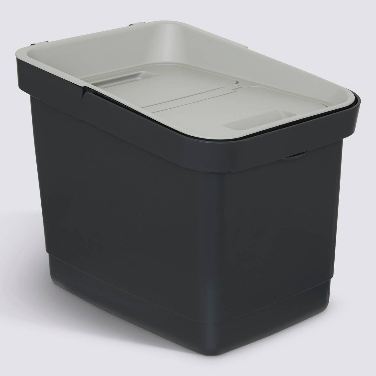 Poubelle, manuel, 20,5 l, noir