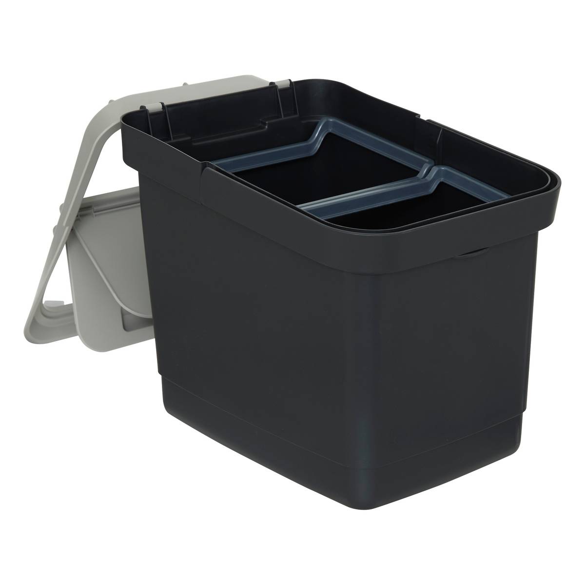 Poubelle, manuel, 20,5 l, noir