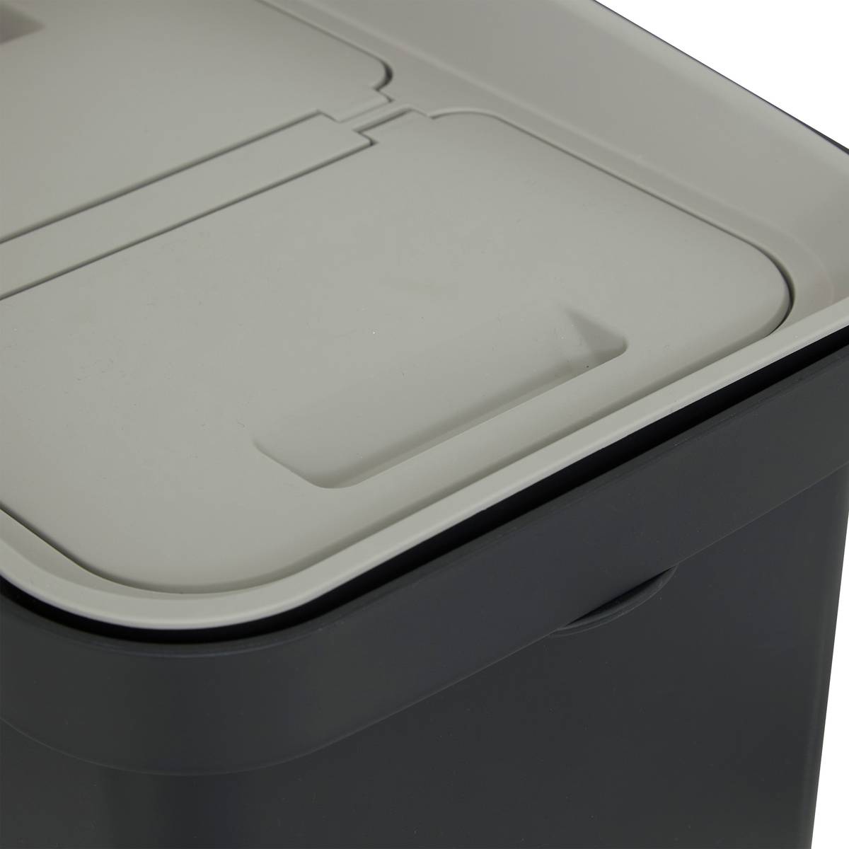 Poubelle, manuel, 20,5 l, noir