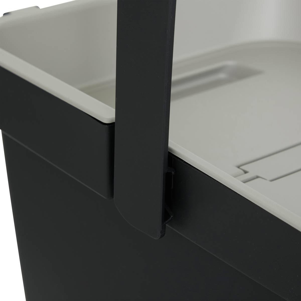 Poubelle, manuel, 20,5 l, noir