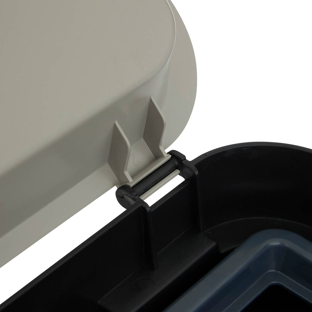 Poubelle, manuel, 5 l, noir