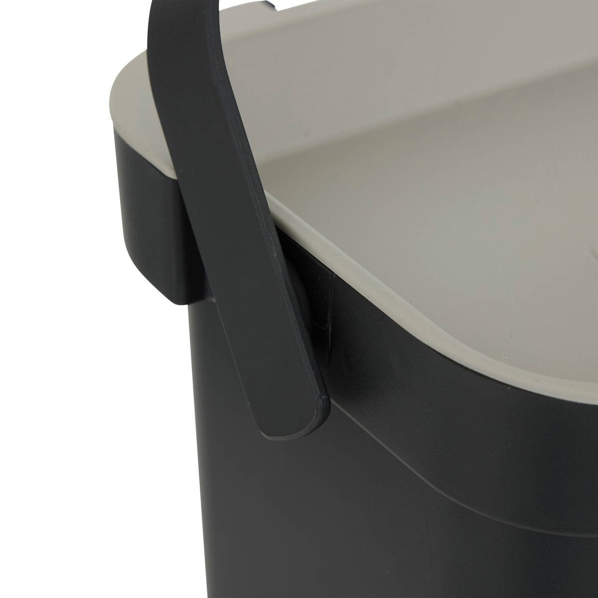 Poubelle, manuel, 5 l, noir