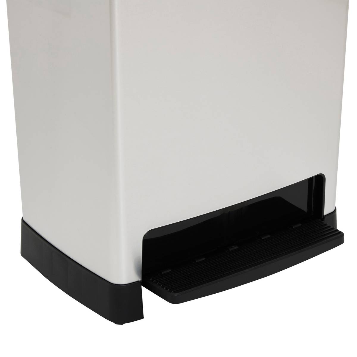 Poubelle, pédale, 50 l, argent