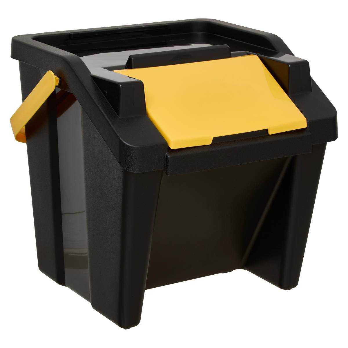 Poubelle, manuel, 30 l, noir