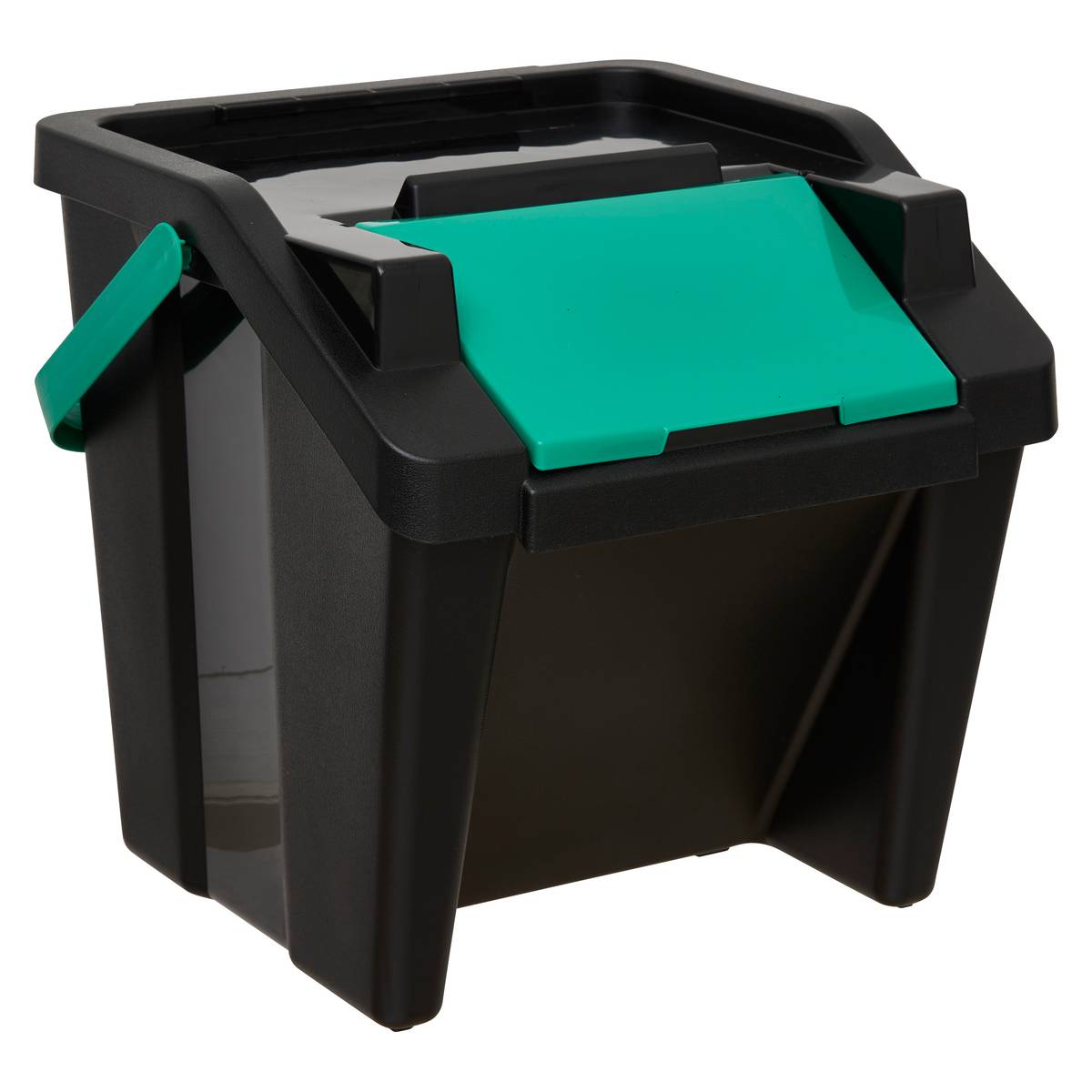 Poubelle, manuel, 30 l, noir