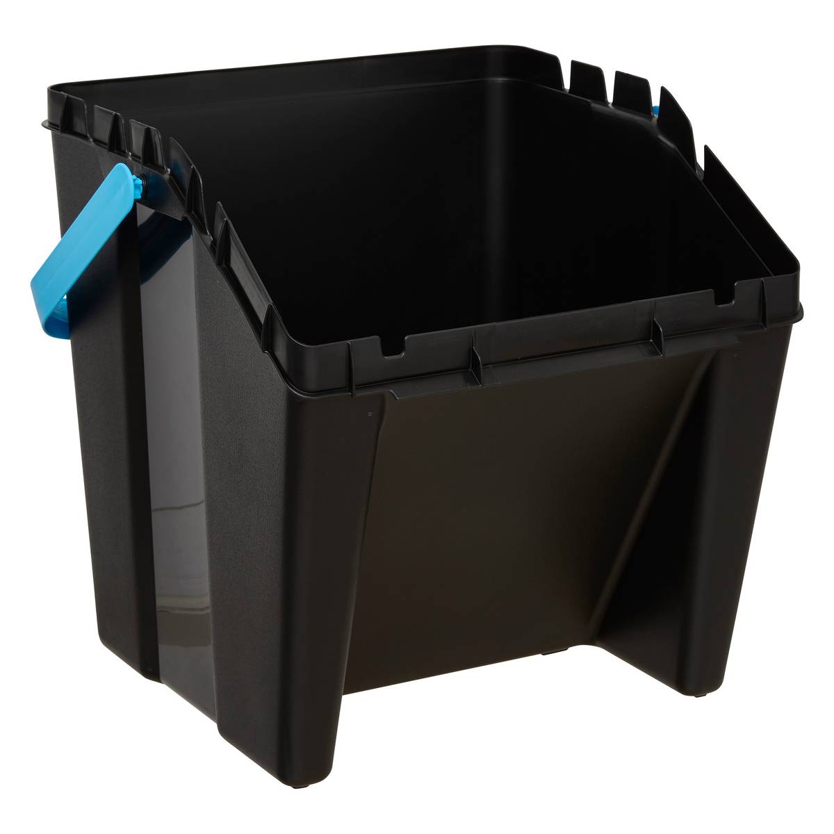 Poubelle, manuel, 30 l, noir