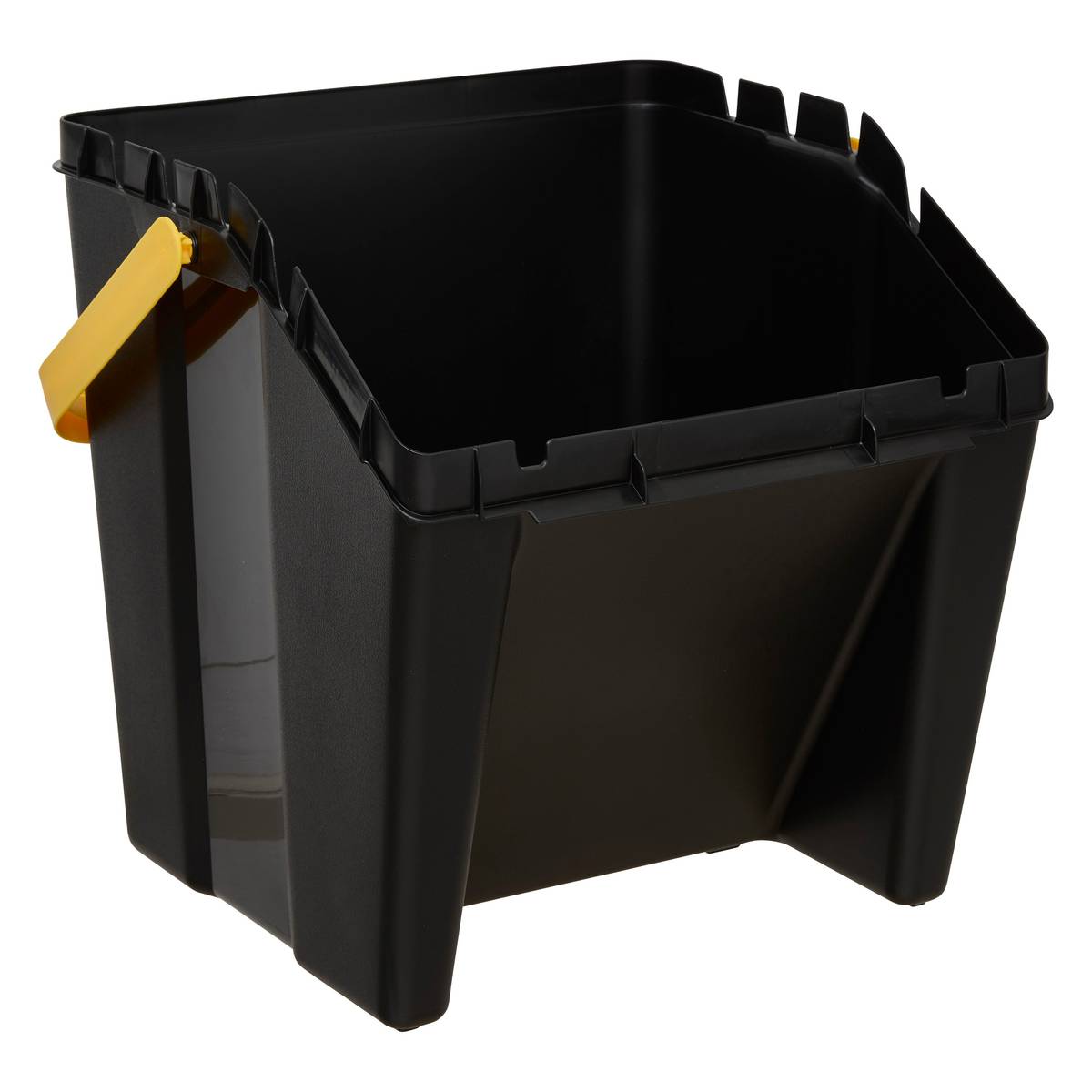 Poubelle, manuel, 30 l, noir