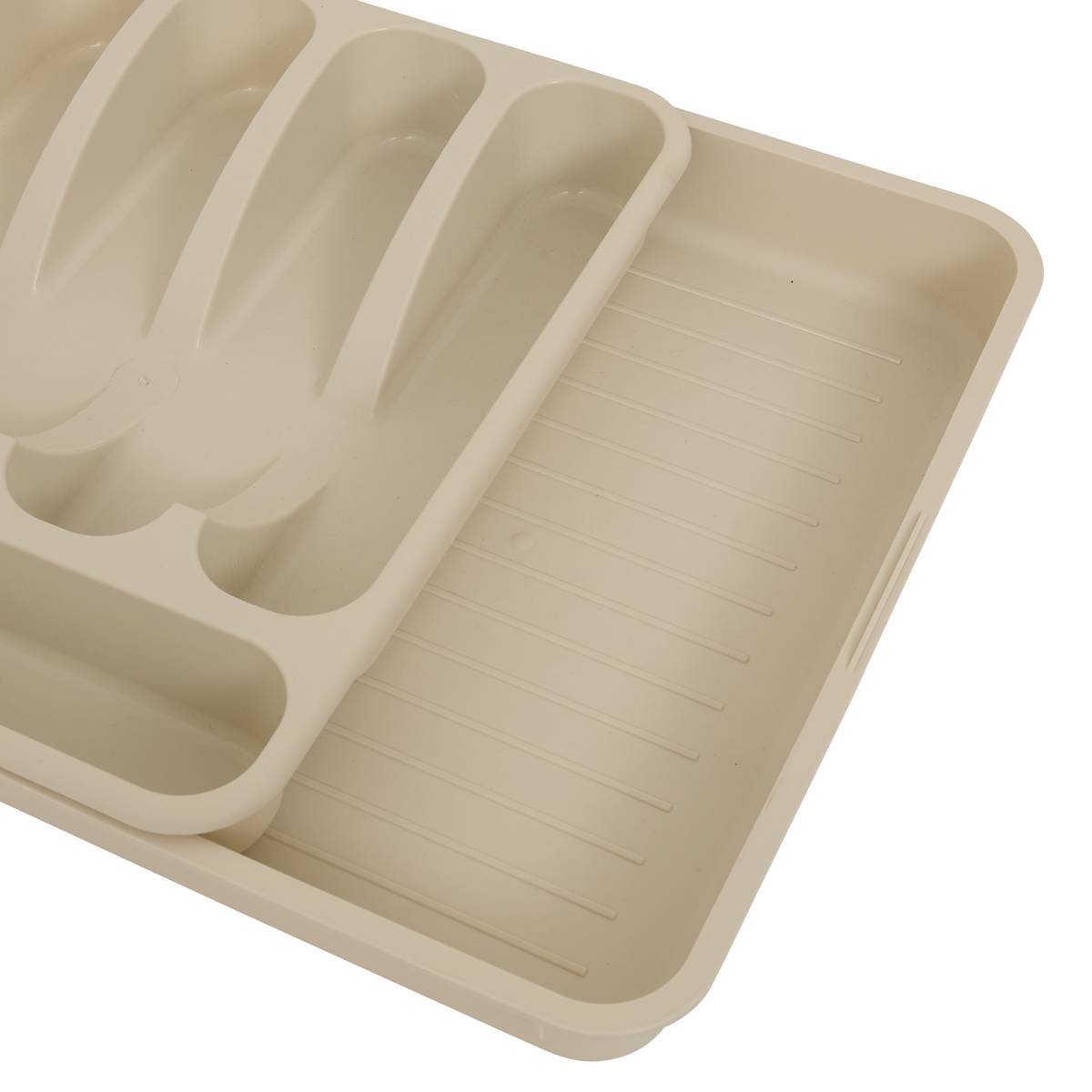 Range-couverts, 48,5x34x6 cm, beige Poly