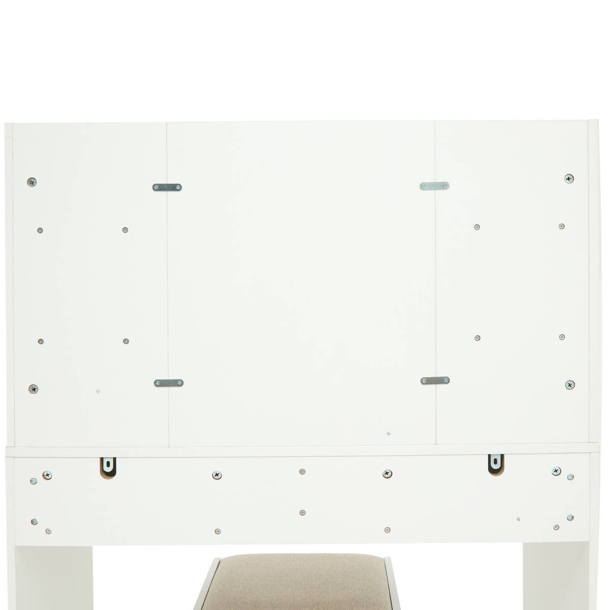 Coiffeuse avec miroir, 2 blanc Dolo