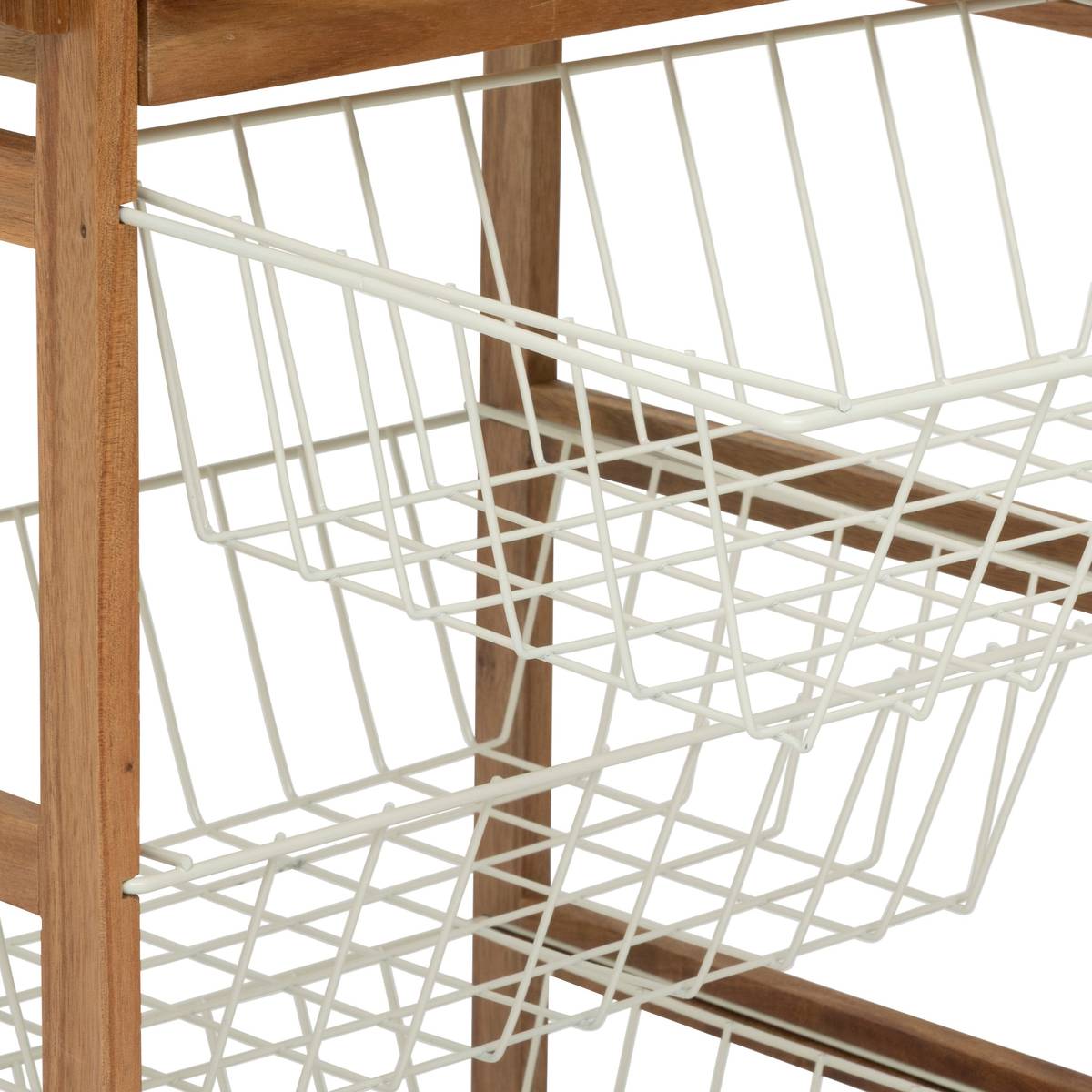 Desserte 50x34,5x88,8 cm, beige Acacia