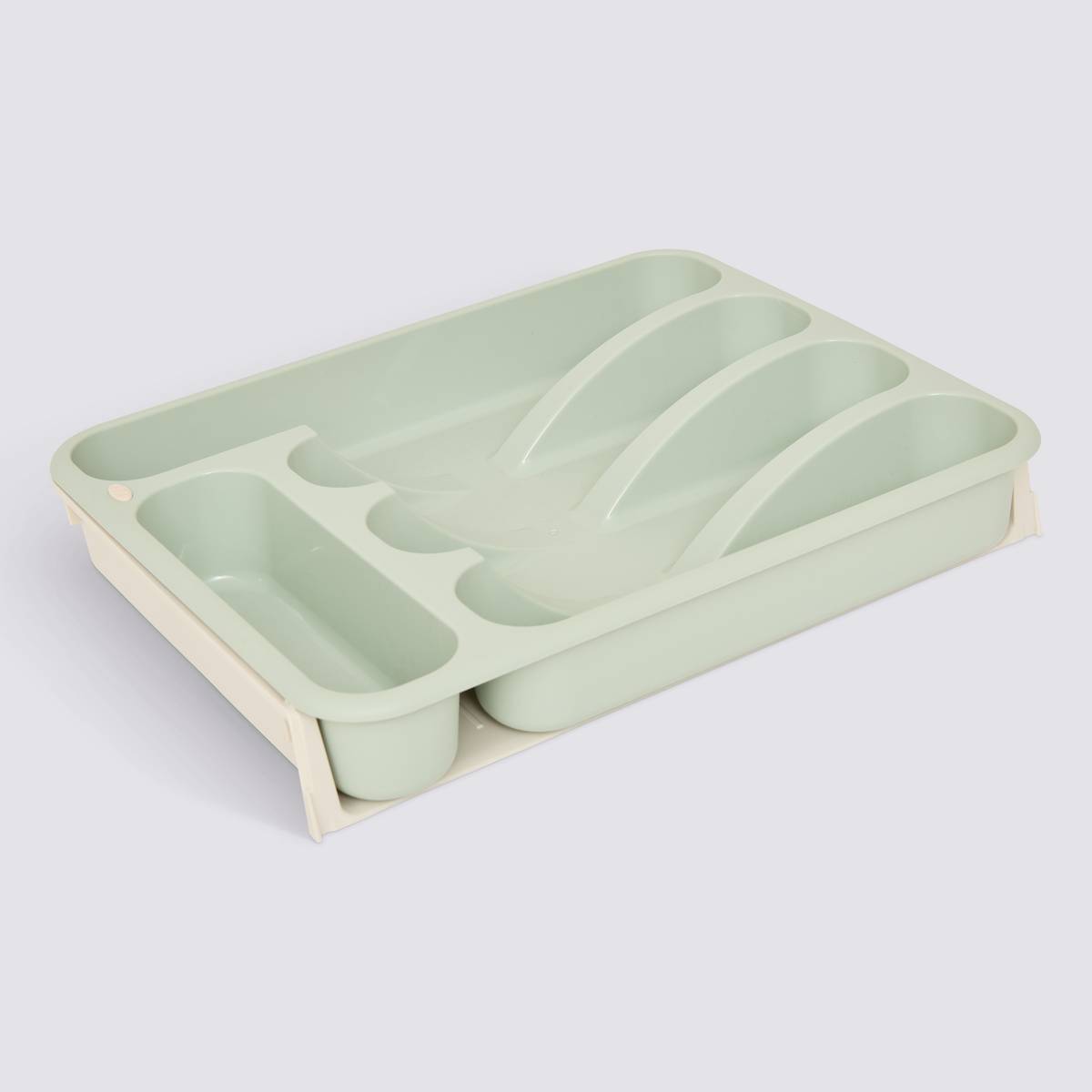 Range-couverts, 48,5x34x6 cm, vert Poly