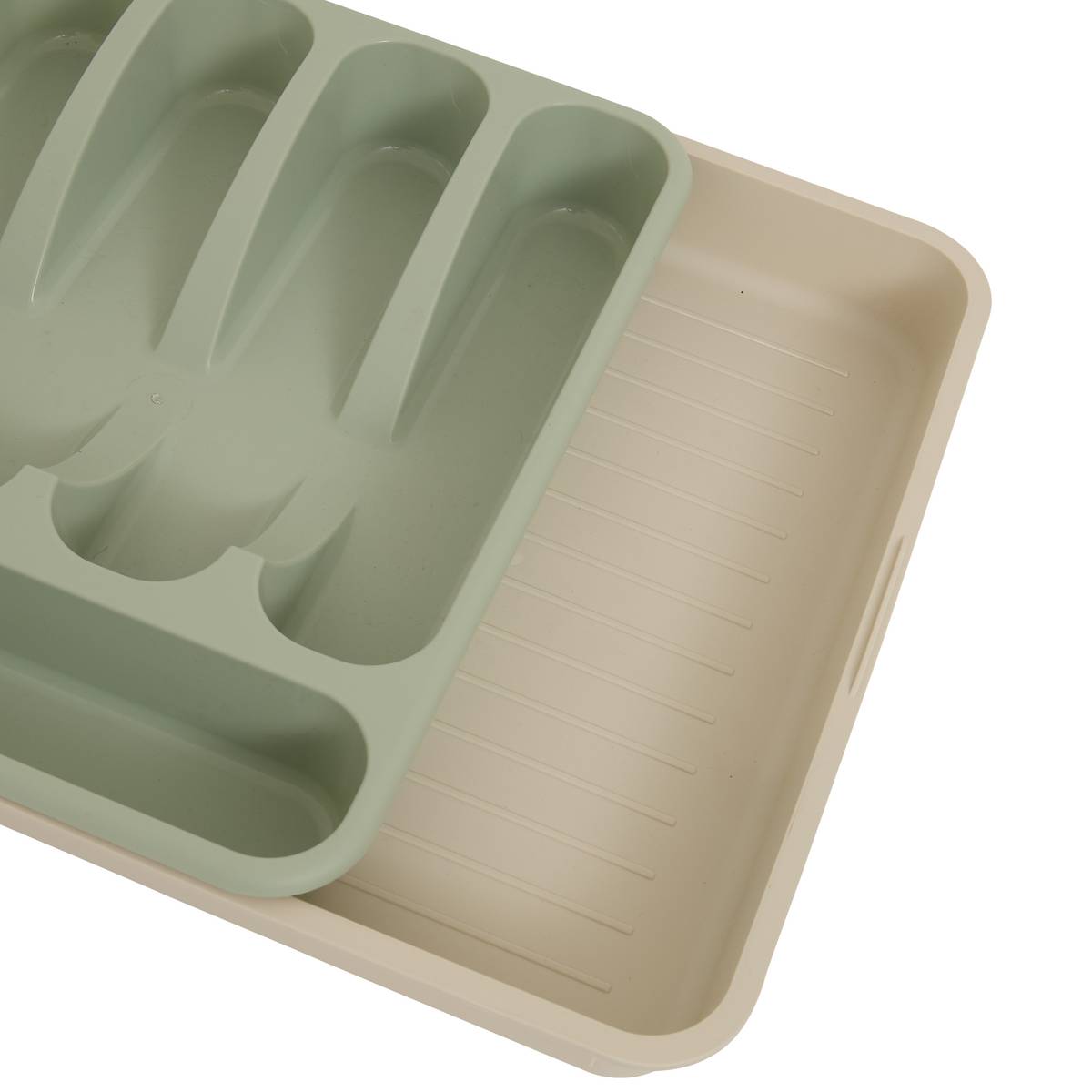 Range-couverts, 48,5x34x6 cm, vert Poly