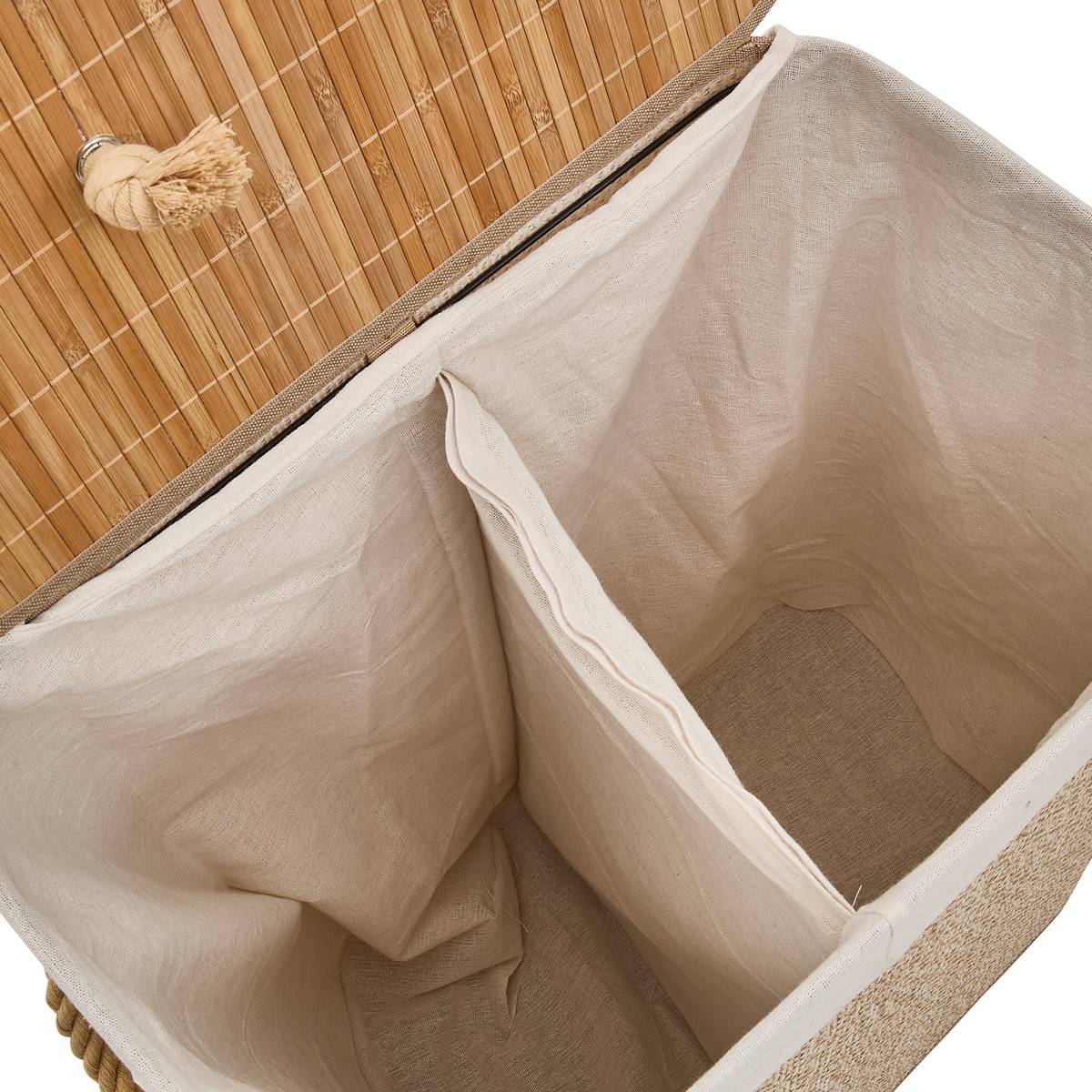 Panier à linge, 100 l, marron Stemy