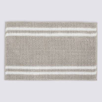 Tapis de bain, l.80 cm, marron 