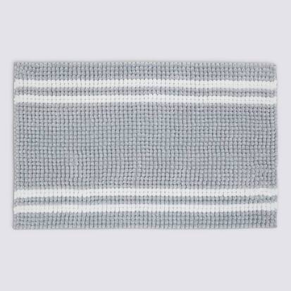 Tapis de bain, l.80 cm, gris 