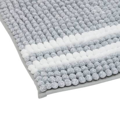 Tapis de bain, l.80 cm, gris 