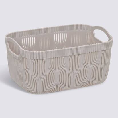 Panier à linge, 3,2l, beige Leaf