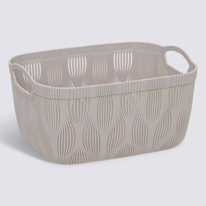 Panier, l.28,7 cm, beige Leaf