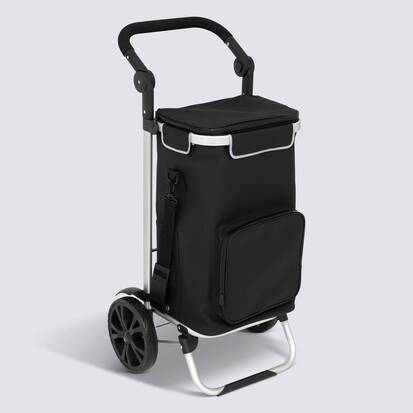Chariot de course, 2 roues, noir 