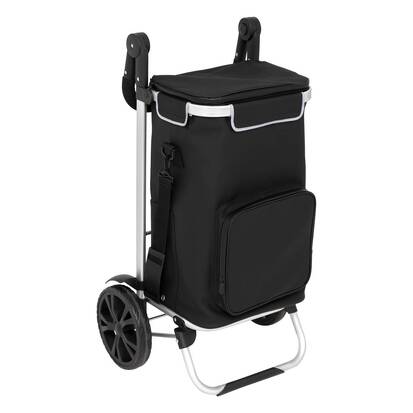 Chariot de course, 2 roues, noir 