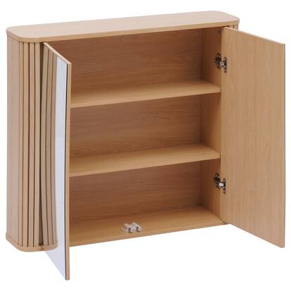 Meuble de salle de bain, l.80 cm, beige Liora