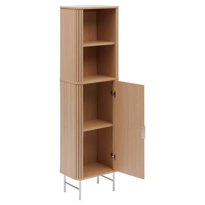 Meuble de salle de bain 1 porte, beige Liora