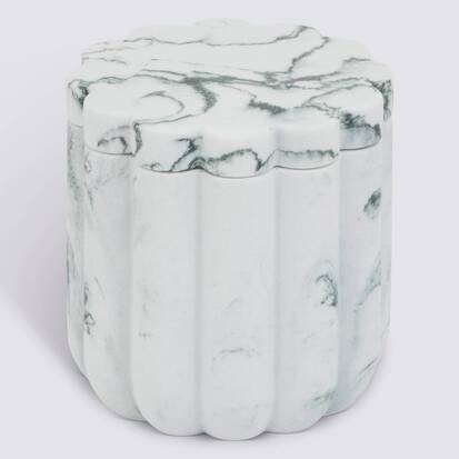 Pot à cotons, blanc Marby