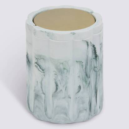 Poubelle, manuel, 1,5 l, blanc Marby