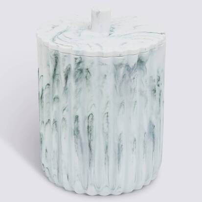 Poubelle, manuel, 5 l, blanc Marby