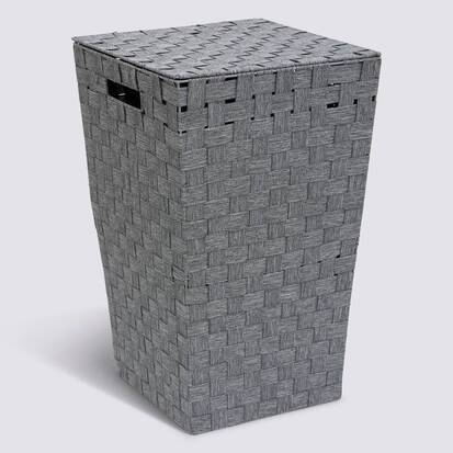 Panier à linge, 50l, gris Lise