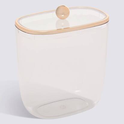 Boîte à cotons et cotons-tiges, l.15 cm, transparent Sara