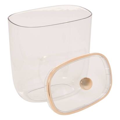 Boîte à cotons et cotons-tiges, l.15 cm, transparent Sara