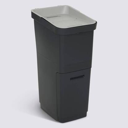 Poubelle de recyclage, 36l, noir 