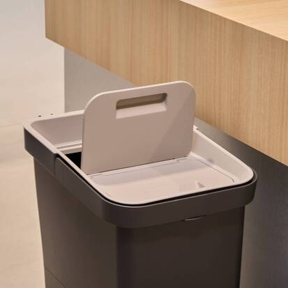 Poubelle de recyclage, 36l, noir 