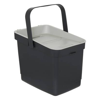 Poubelle, manuel, 20,5 l, noir 