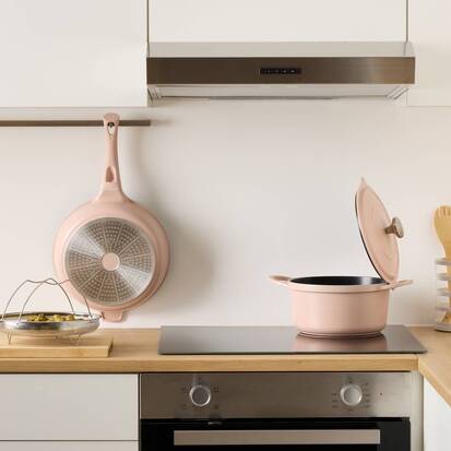 Cocotte aluminium, d.25,2 cm, spatule incluse Aluro