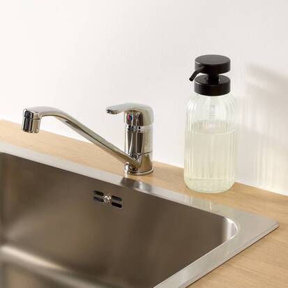 Distributeur à savon, 500 ml, transparent Black edition