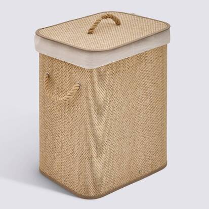 Panier à linge, 100 l, marron Stemy