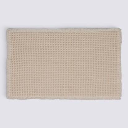 Tapis, 80x50 cm, beige Waffle