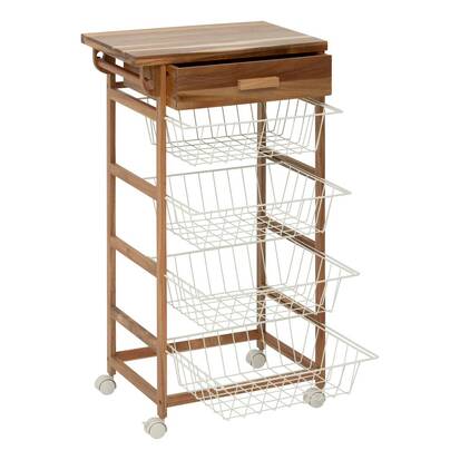 Desserte 50x34,5x88,8 cm, beige Acacia