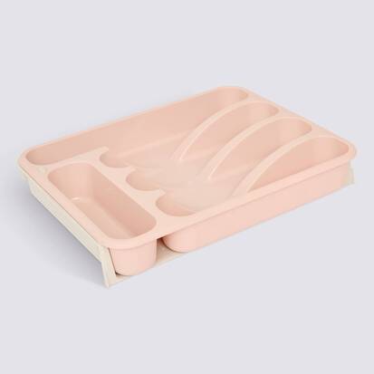 Range-couverts, 48,5x34x6 cm, rose Poly