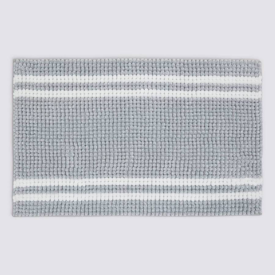 Tapis de bain, l.80 cm, gris