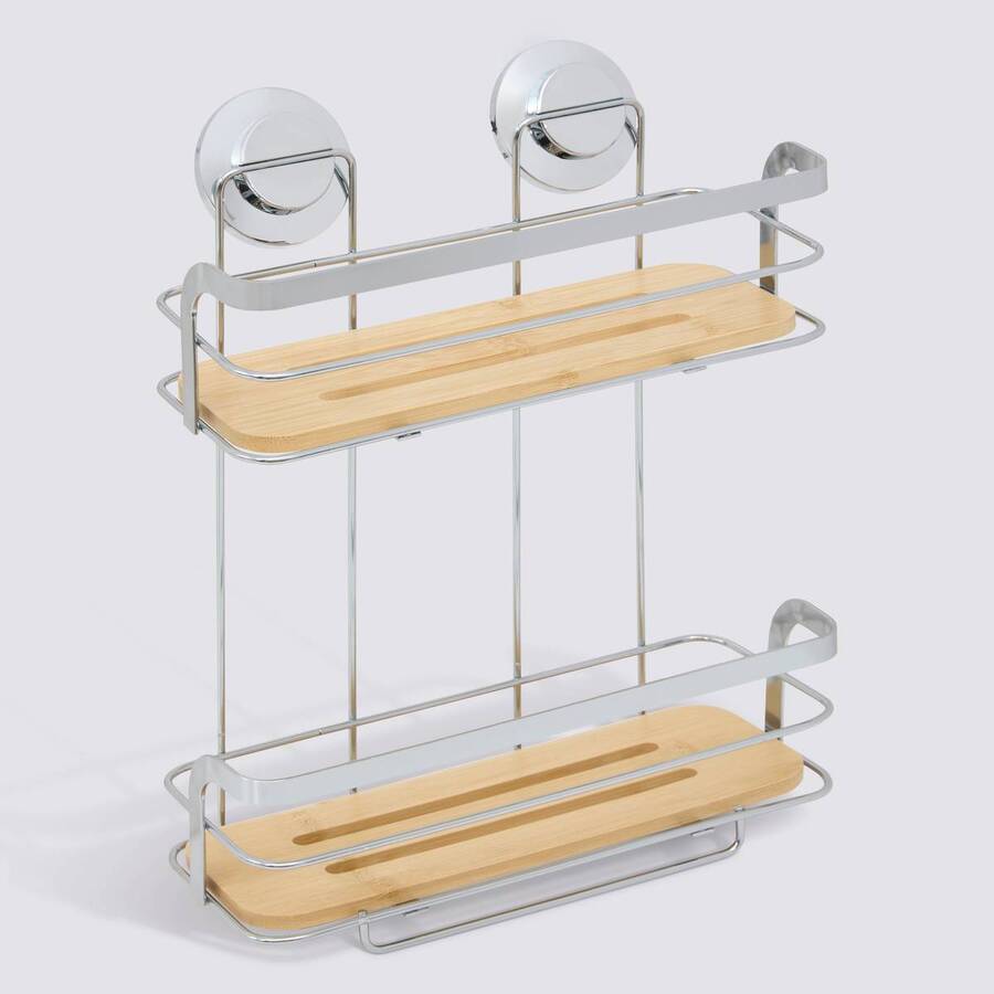 Serviteur de douche 2 niveaux, argenté Venterra