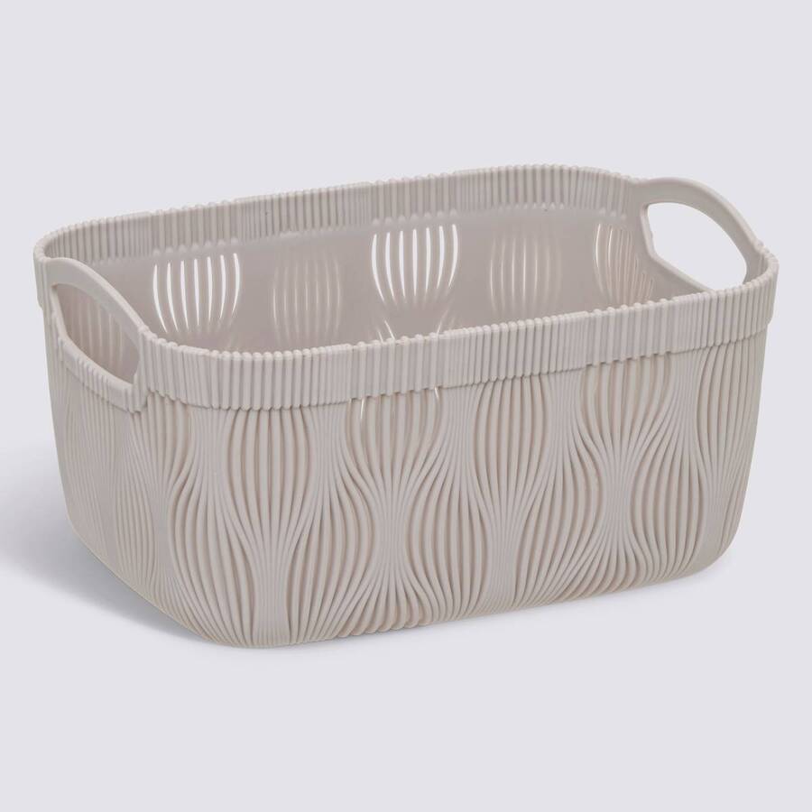 Panier à linge, 3,2l, beige Leaf