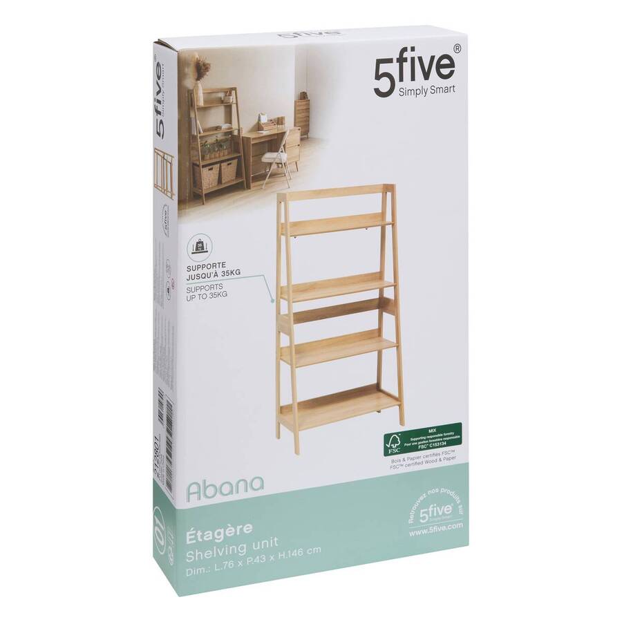 Etagère 4 niveaux, beige Abana