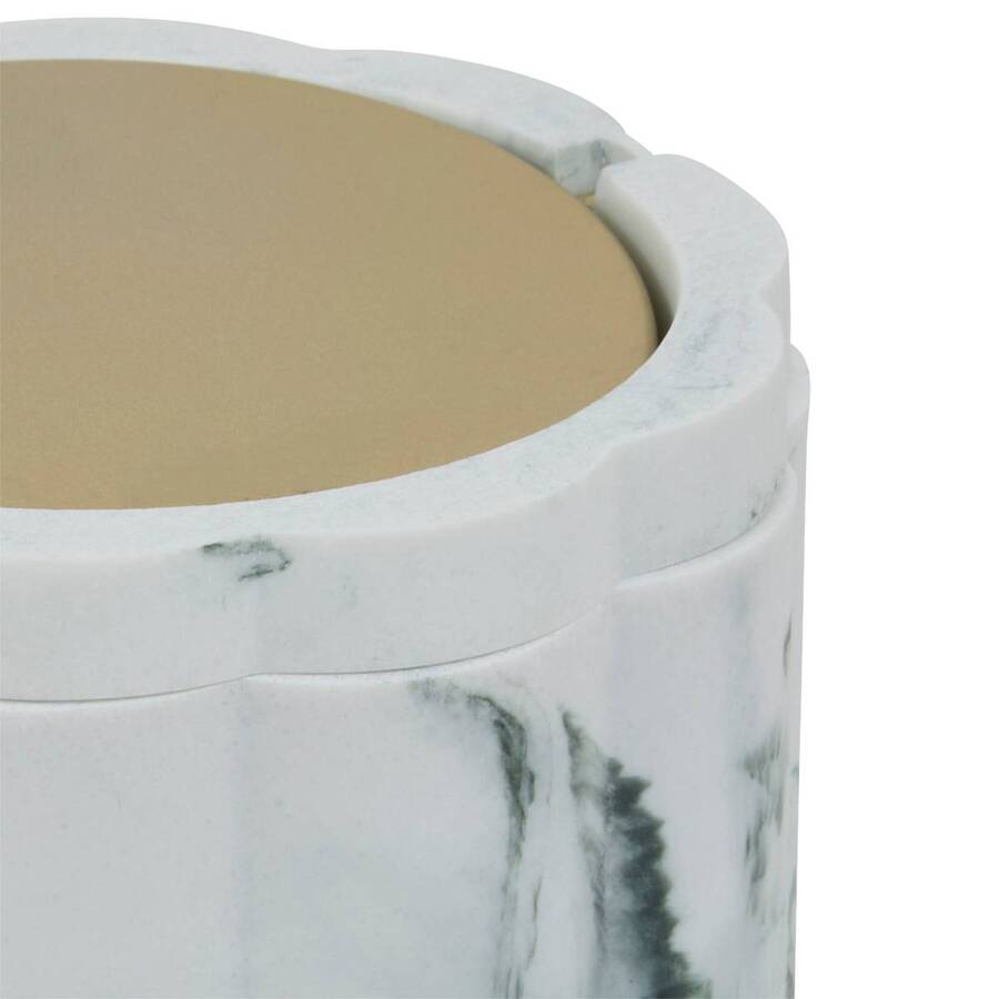 Poubelle, manuel, 1,5 l, blanc Marby